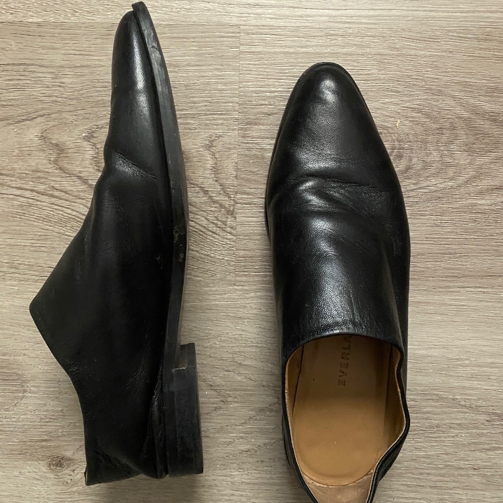Everlane Soft Italian Leather Mule - Black